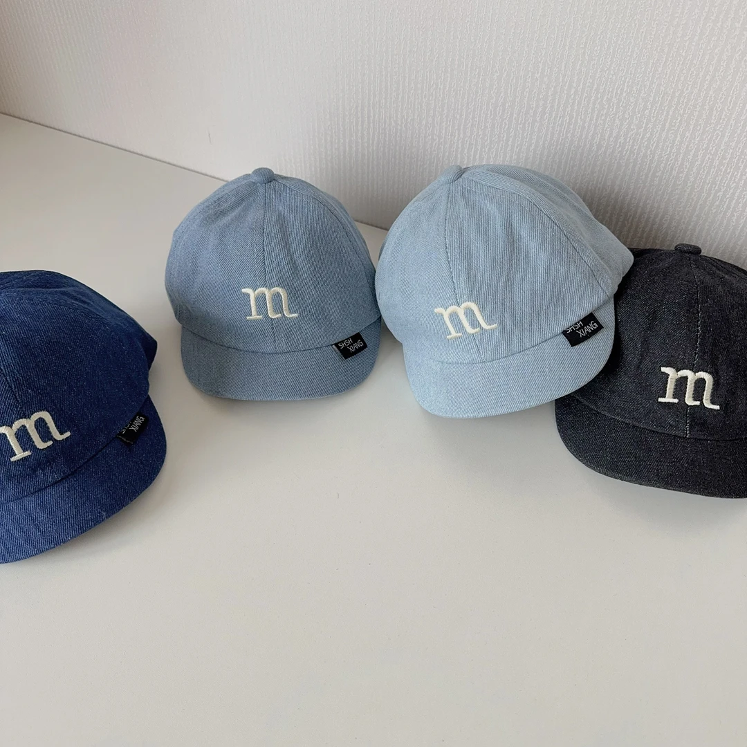 宝宝棒球帽休闲春夏帽子m字母遮阳婴儿鸭舌帽6-12个月时尚1岁小孩