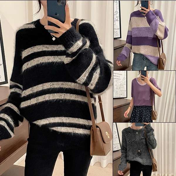 【CC家】编码001-100百搭显瘦春夏新款时尚减龄设计针织衫女