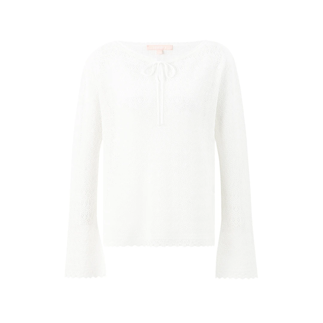 【假日氛围感】镂空套头针织衫遮阳外罩衫DOUBLOVE贝爱25夏季新款