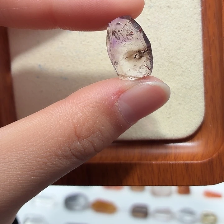 珠宝半成品未镶嵌水晶福利尖 紫超七