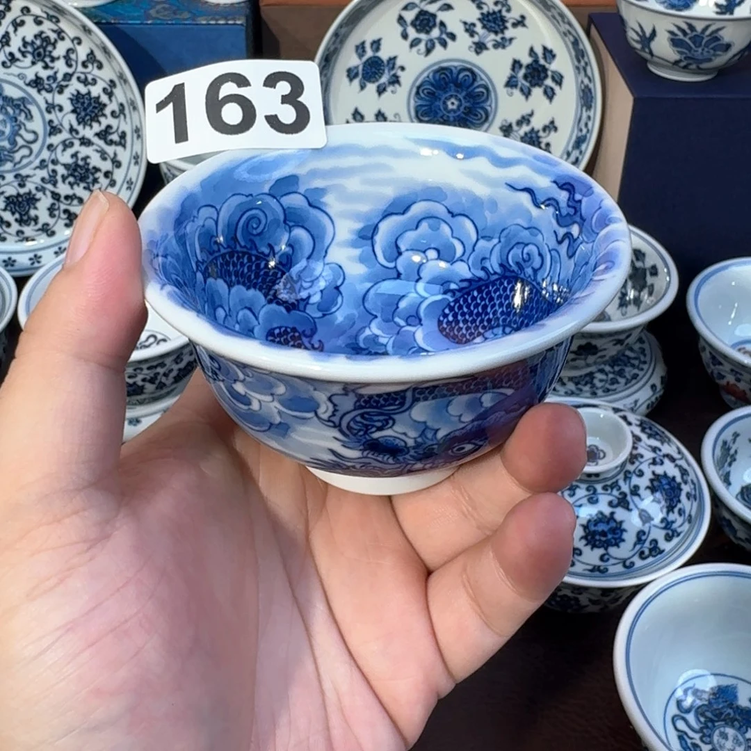 用***2盖碗纯手工手绘瓷瓷
