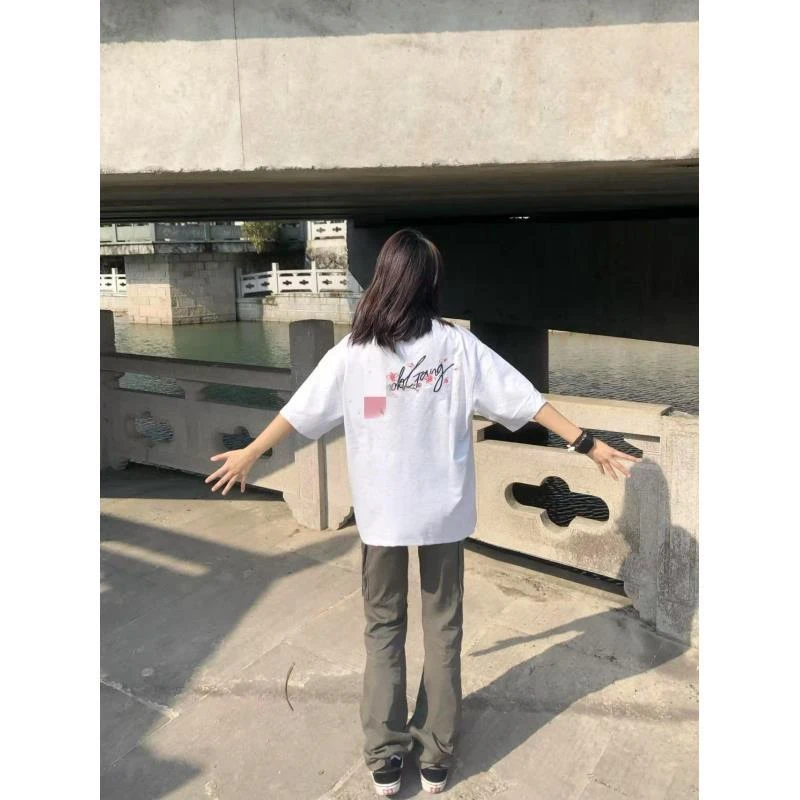 0016正正正！可遇不可求国潮！40家！樱花手写字母花卉刺绣短袖男女