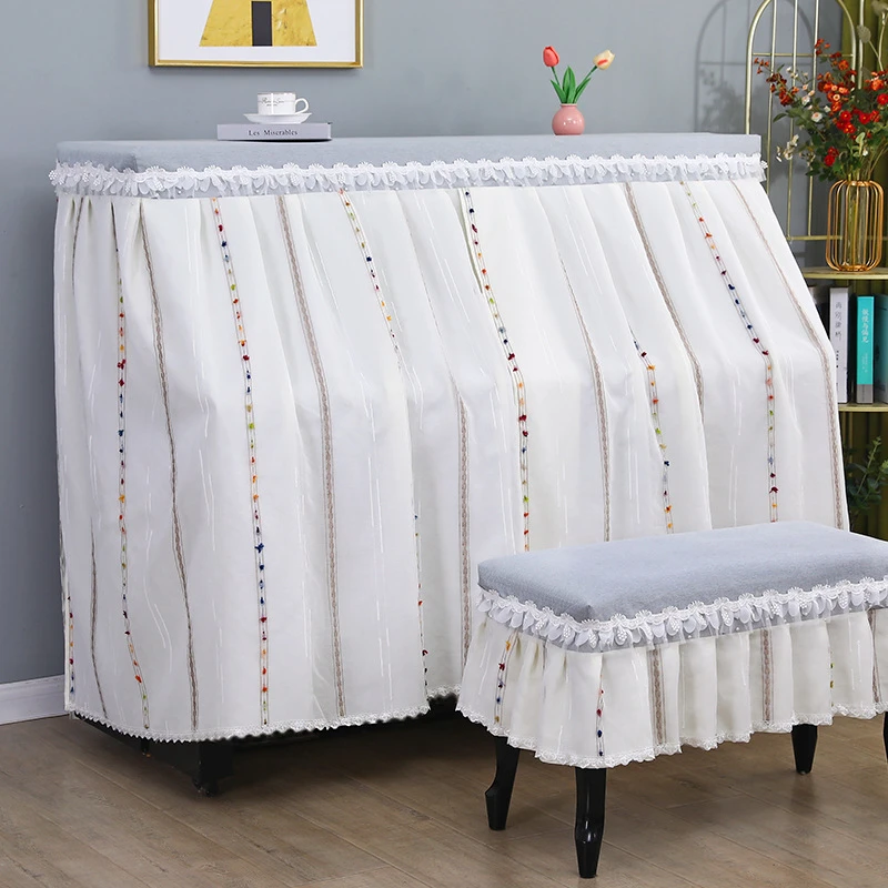 钢琴罩全罩弹琴不取防尘罩琴凳罩加厚布艺钢琴罩欧式轻奢钢琴全罩