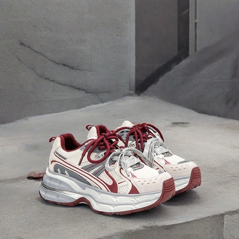 老爹鞋女2025冬季新款厚底轻便百搭运动鞋复古增高时尚休闲鞋019