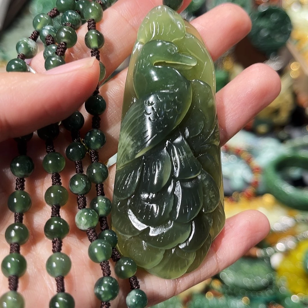 未镶嵌岫玉毛衣链