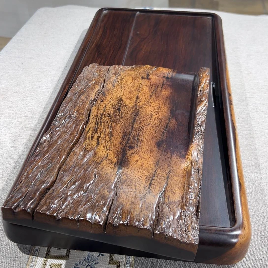 非洲进口黑檀实木茶盘31x19x3