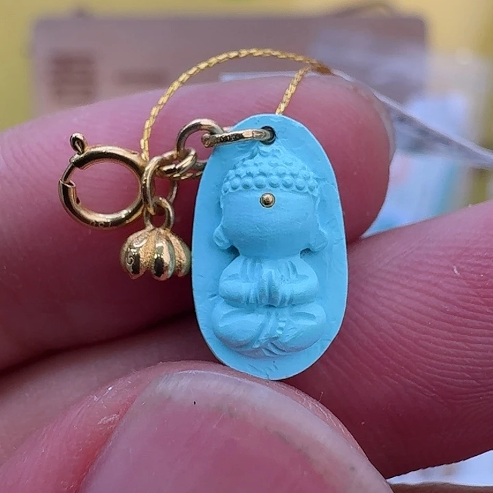 绿松石18K金镶嵌配饰