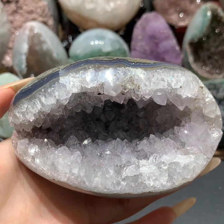 珠宝半成品未镶嵌紫晶钱袋子