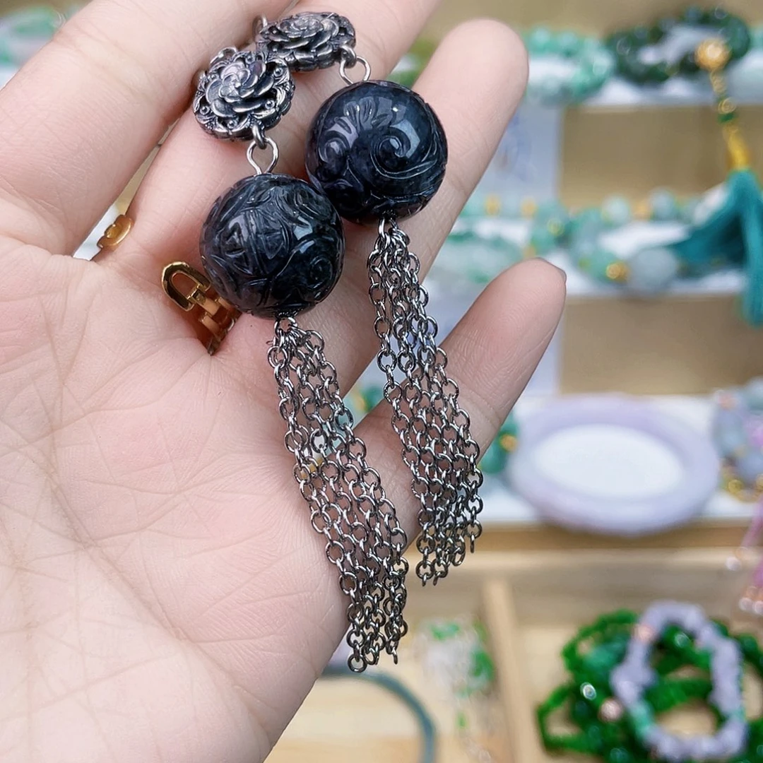 翡翠未镶嵌手链耳坠