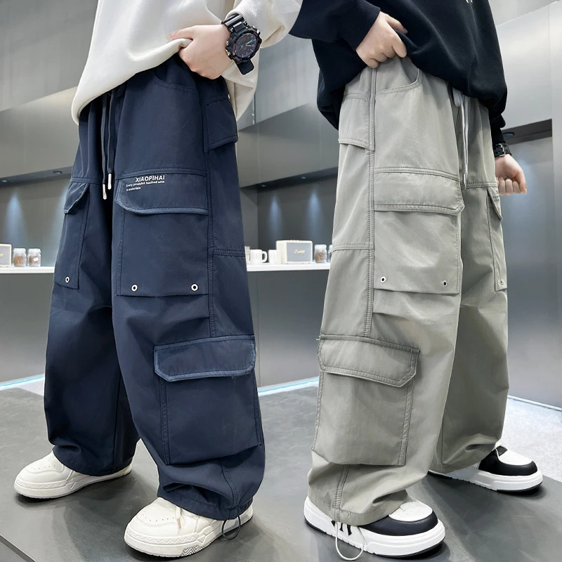 儿童装男童秋季裤子2025新款春秋款中大童男孩工装裤秋装洋气潮流
