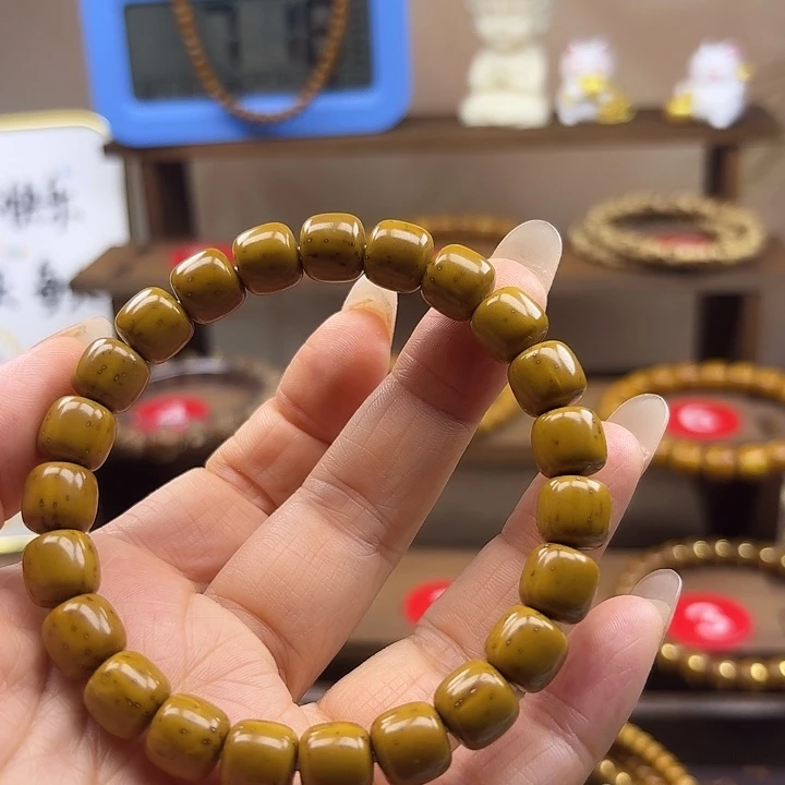 盗*贼紫金鼠姜黄实心手串