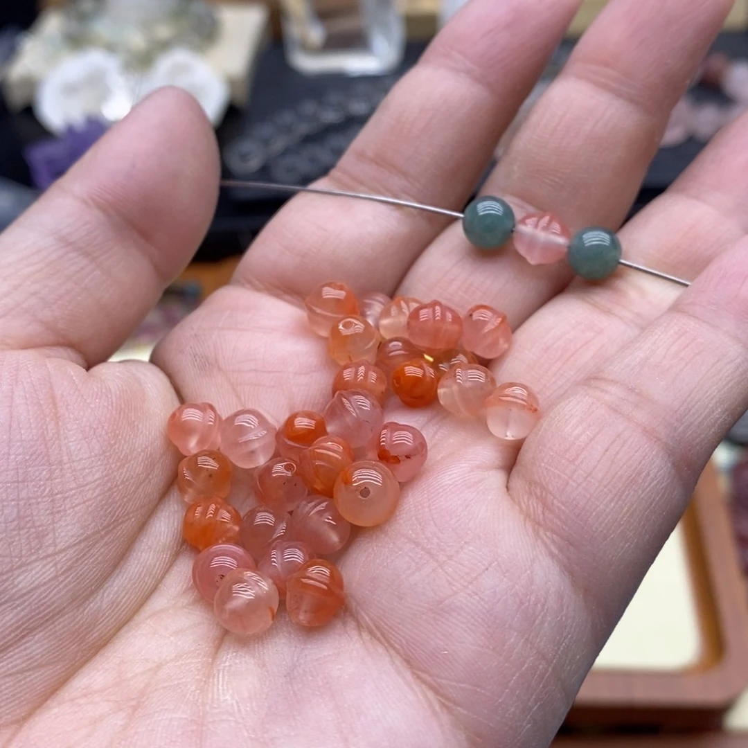 南红玛瑙铃铛5颗未镶嵌