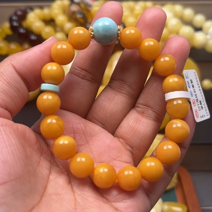 琥珀未镶嵌珠宝奇石M263号10+鸡油红