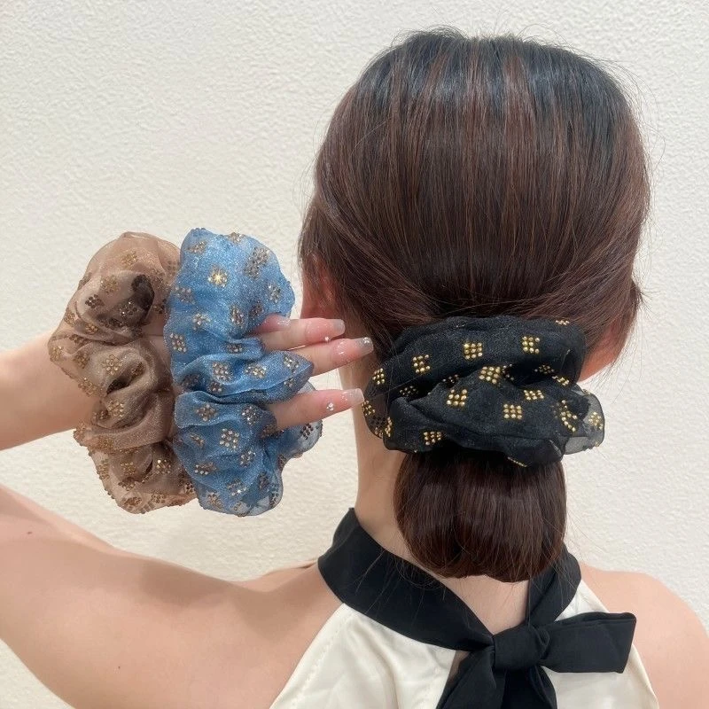 【网纱发圈】头绳扎头发圈扎头绳洋气大肠发圈精致双层欧根纱发绳头