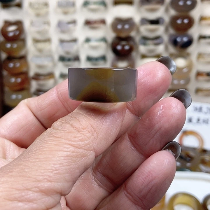 未镶嵌戒指玛瑙/玉髓玄*清不退不换