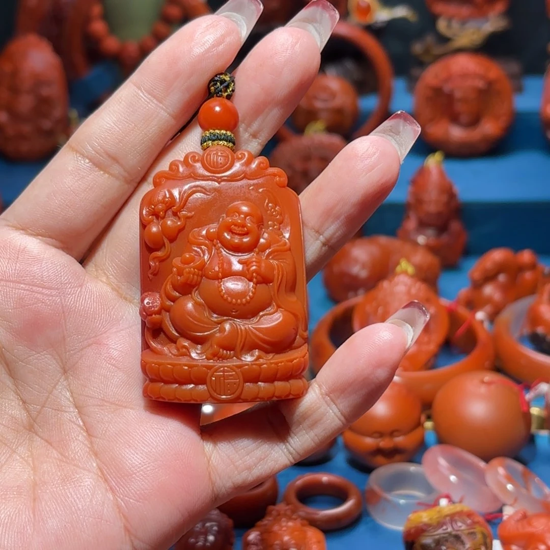 未镶嵌雕刻南红玛瑙米****口