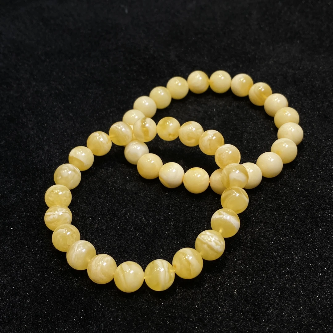 【小北珠宝】蜜蜡单圈圆珠手串约8.5mm+【多样性发一件】15-WP04X33