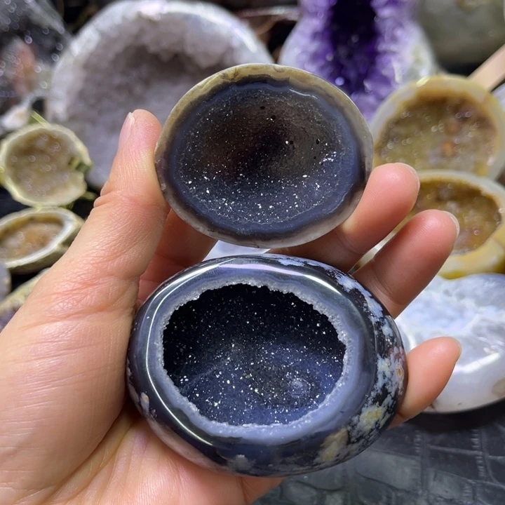 水晶珠宝半成品未镶嵌黑晶盆