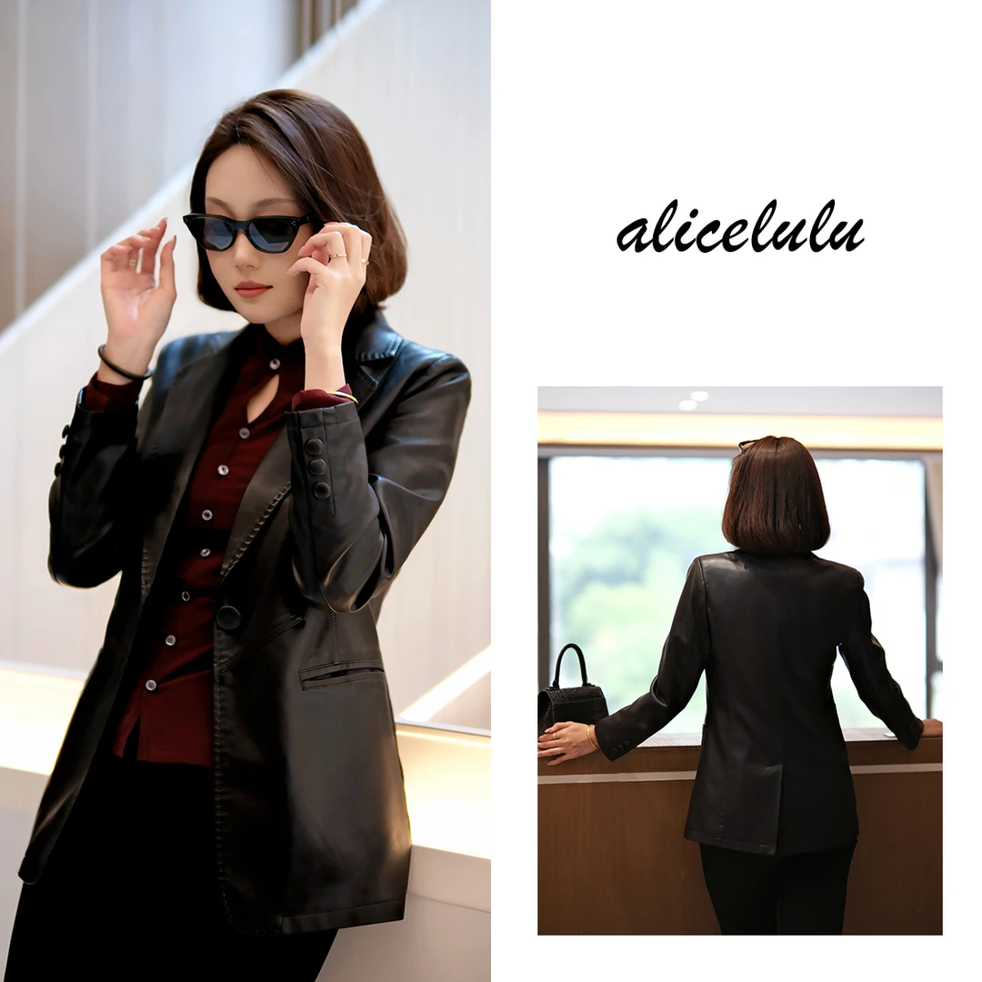 3 ALICE 维港夜影短外套 酷飒翻领 明线收腰 S2142010Tr