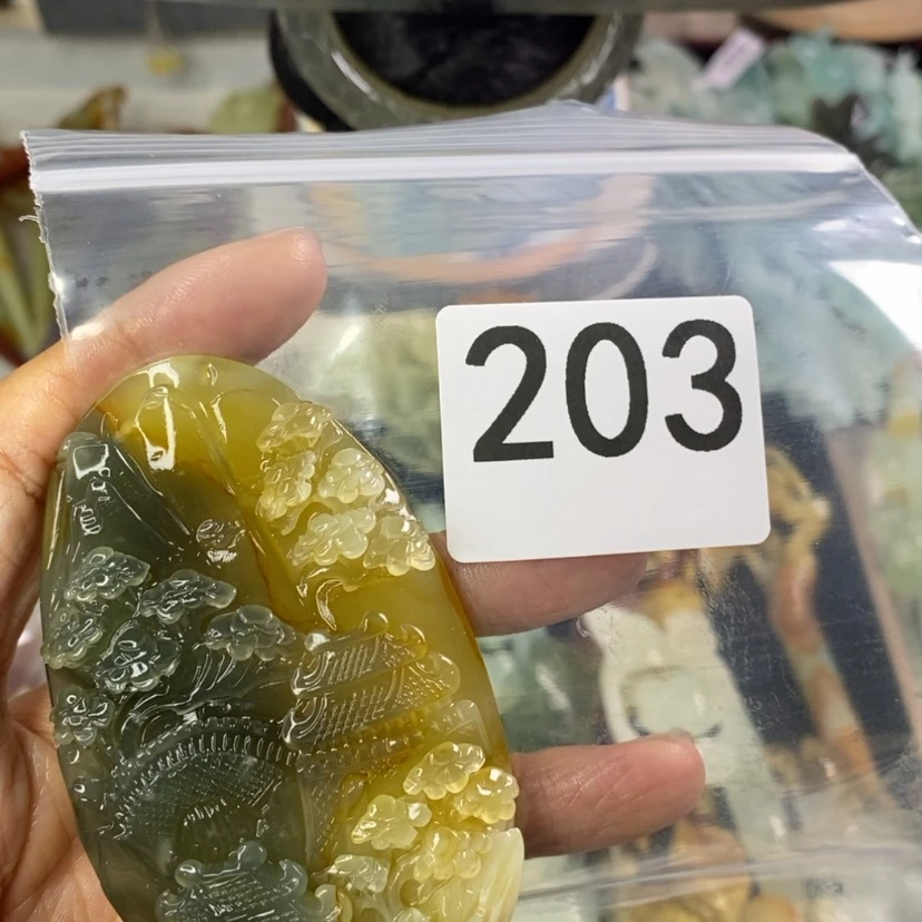 【闪购商品】岫玉发饰未镶嵌风***心