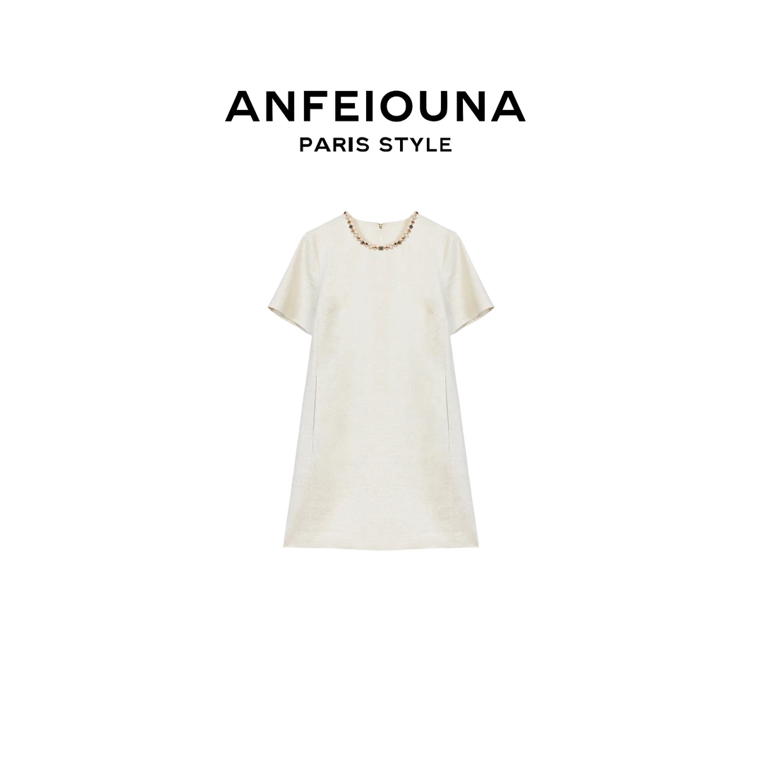 2025新款设计师气质白茶茉莉连衣裙女士1466