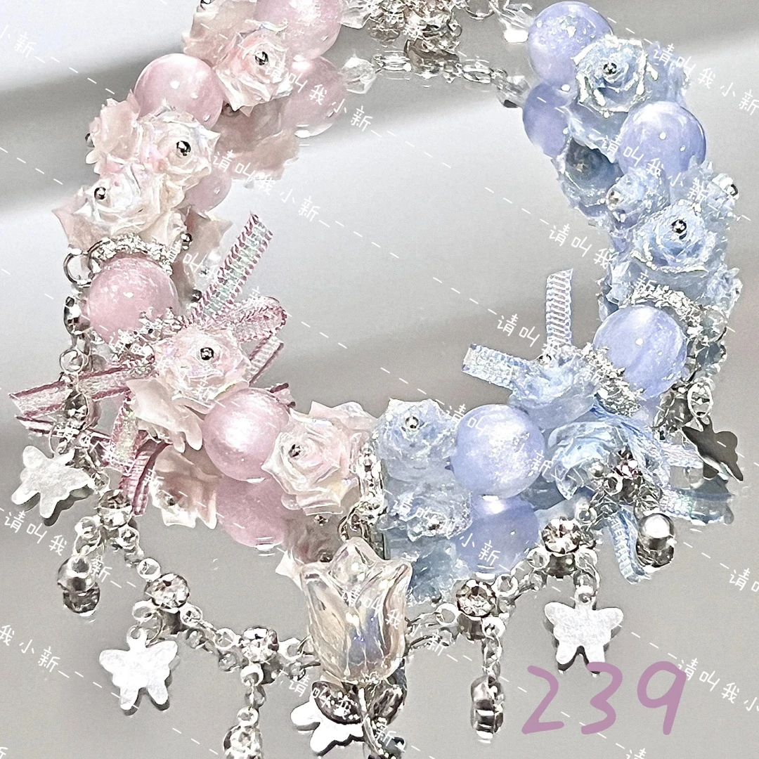 【自选_单圈款】300款自选高颜值重工软胶花琉璃树脂手串手链
