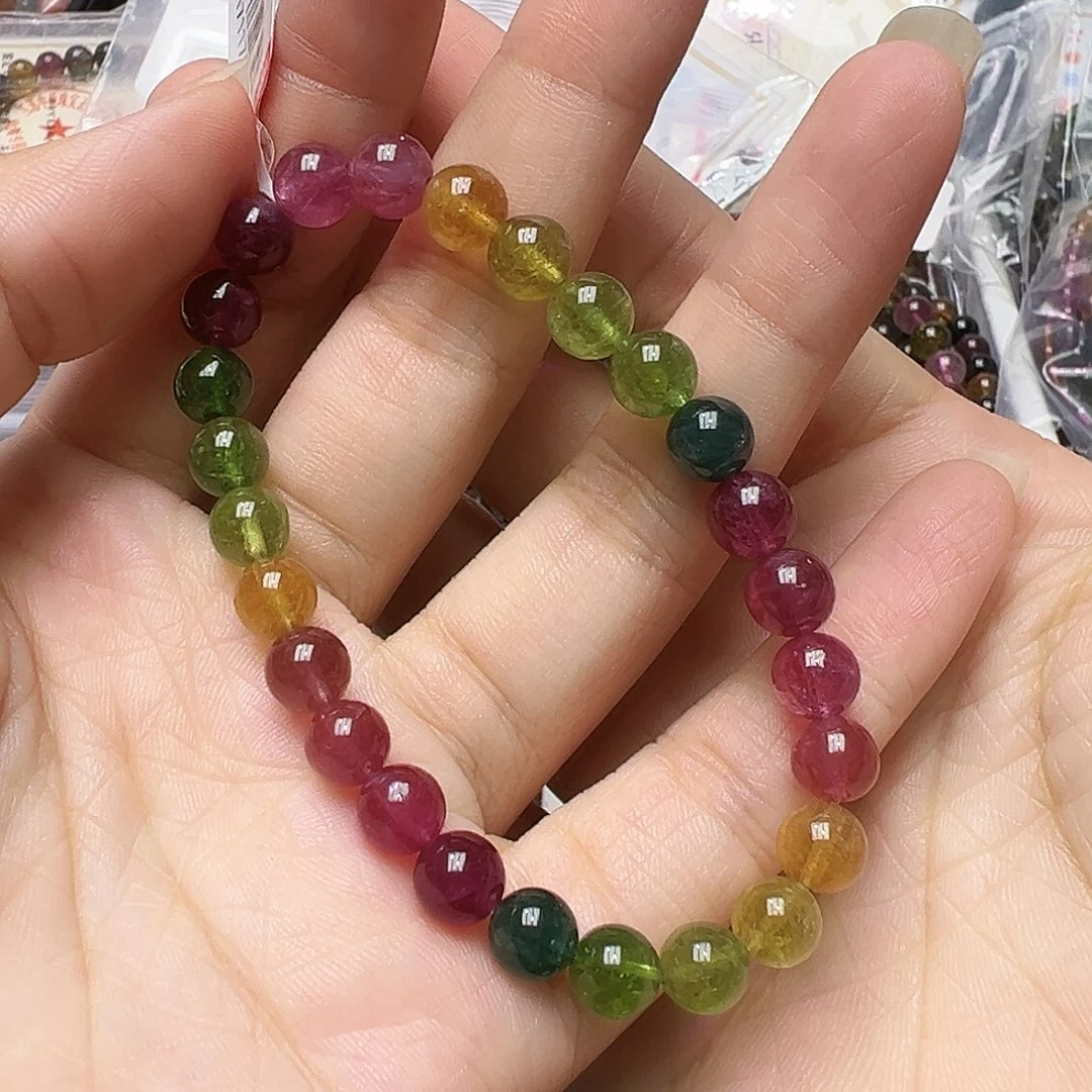 未镶嵌手链碧玺多样性发一