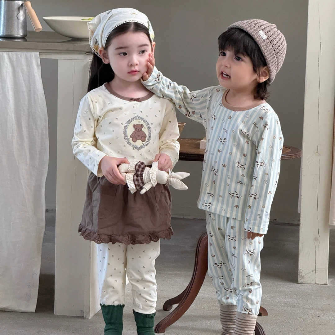 2025款男童女童家居服秋冬套装GLK2501