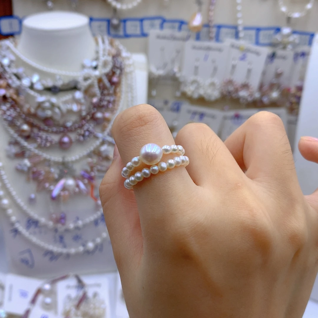 淡水珍珠颈饰银S925镶嵌