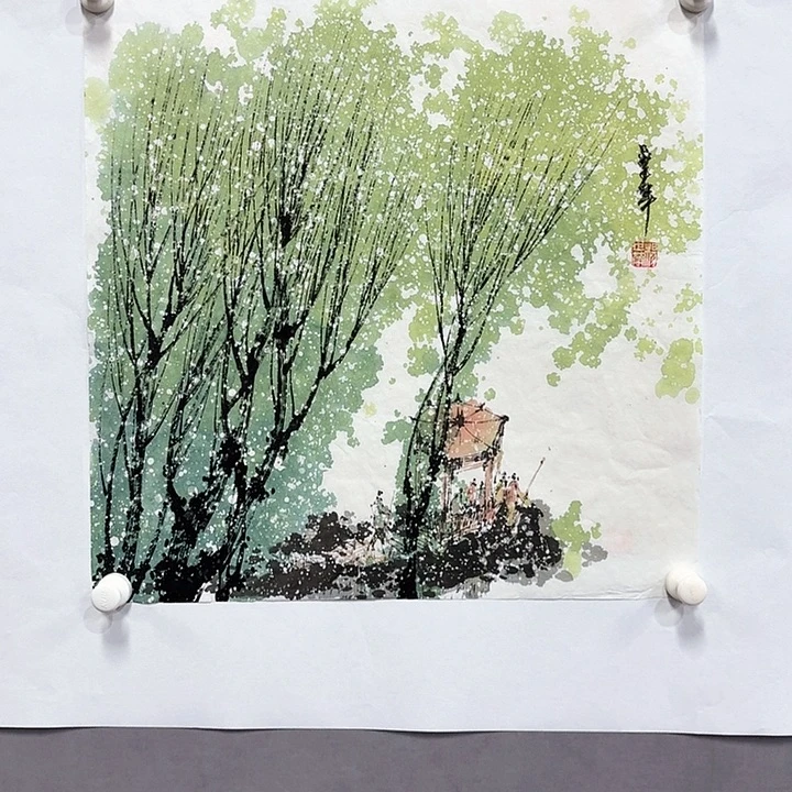 国画亲笔手绘放心去藏