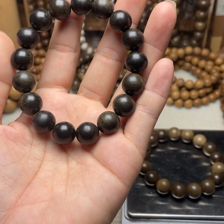 手串/手链檀香木印度老山檀香1.2阴沉瑕疵