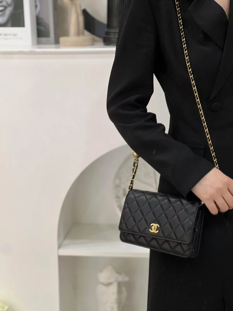 99新 Chanel/香奈儿 香奈儿金球woc黑金/优品