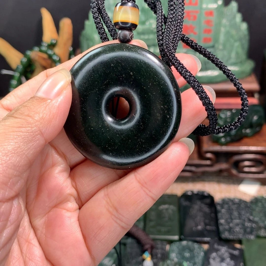 泰山玉精品素面平安扣
