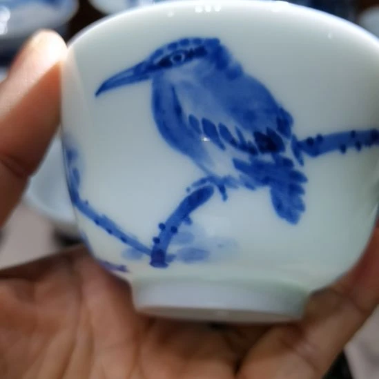 杯张学鸿老师青花釉里红