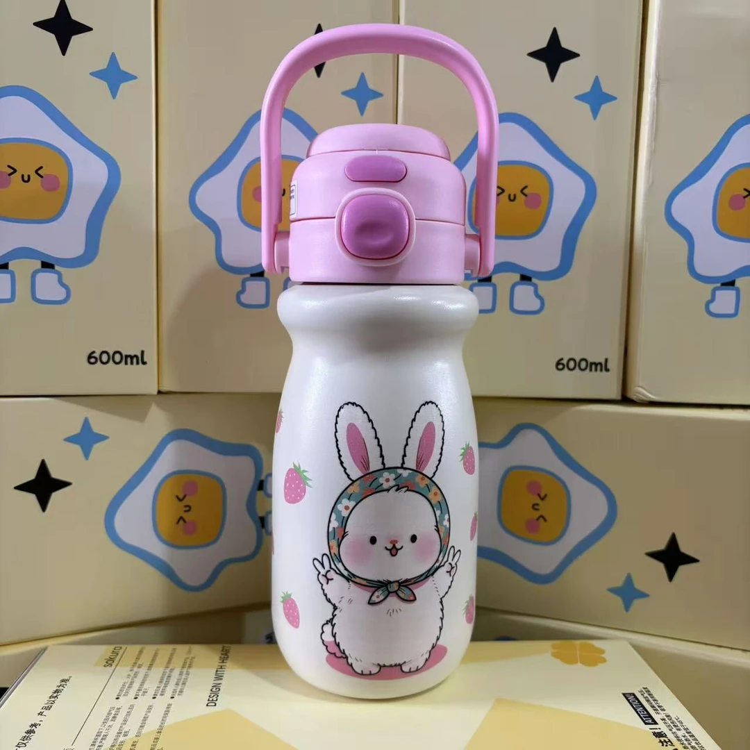 2025新款可爱男女生高颜值316不锈钢保温杯双饮大容量手提拎拎壶