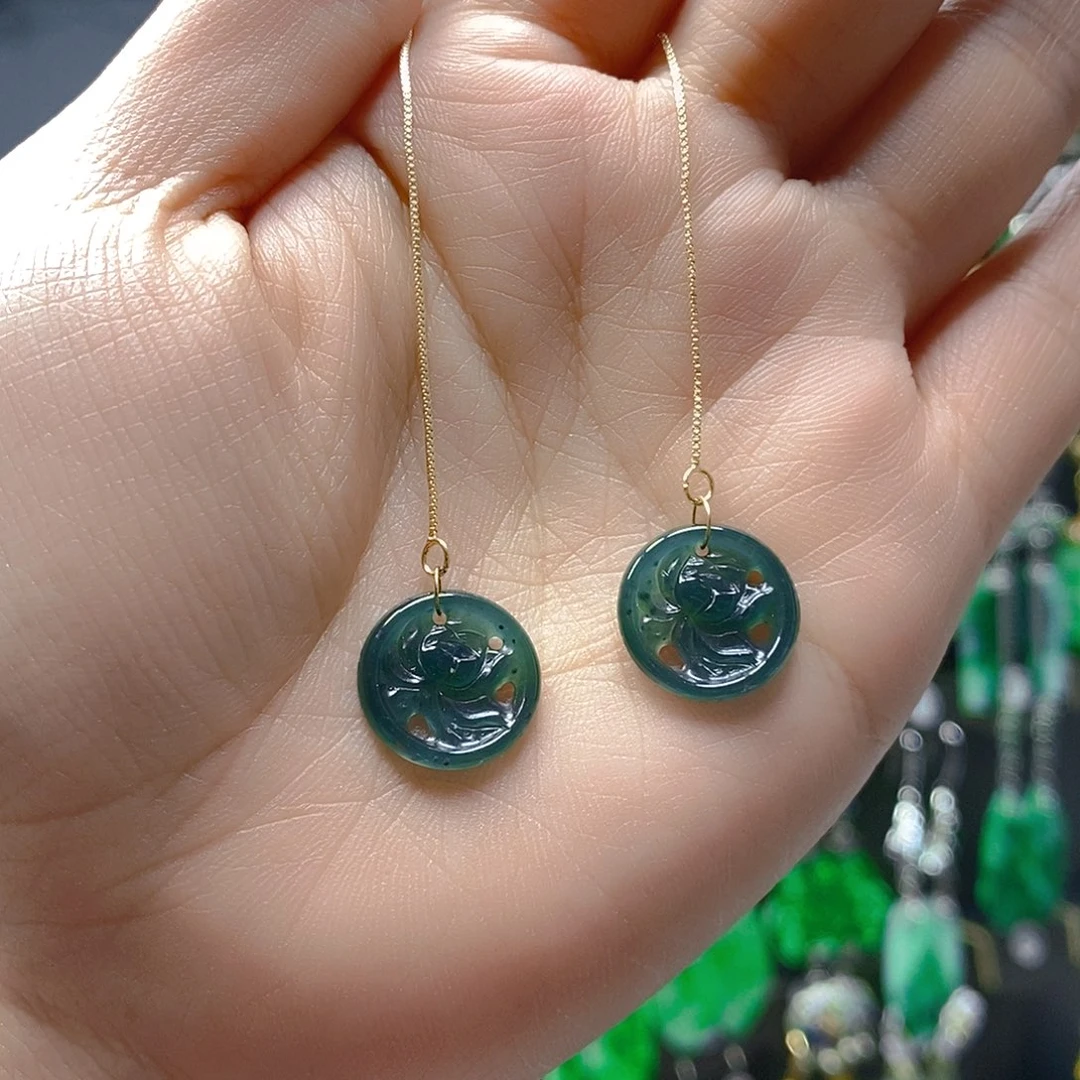 未镶嵌翡翠耳饰翡翠