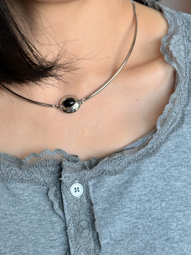 黄铜吊坠 大小与【小单品】新款设计师潮流洋气吊坠锁骨项链76216