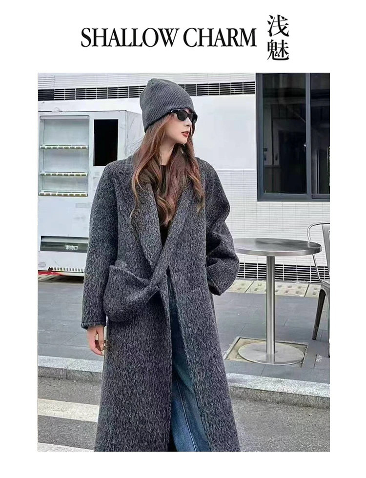 SHALLOW CHARM/浅魅28082毛呢大衣百搭女冬季高级感2025新款