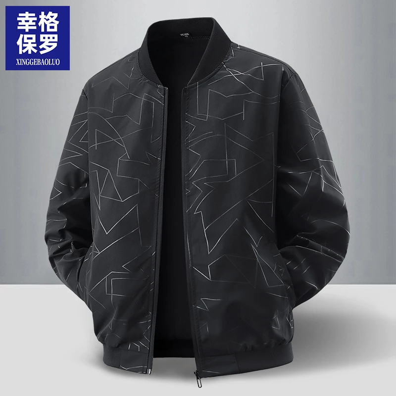 幸格保罗男士2025春秋季新款帅气韩版百搭休闲男外套棒球领夹克男