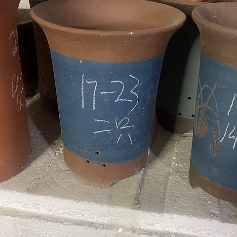 紫砂中国宜兴紫砂花盆，