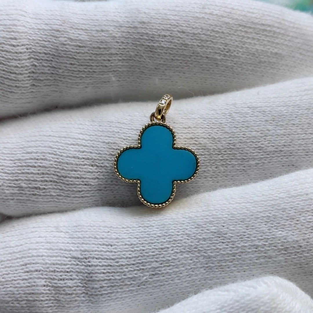 绿松石珠宝奇石18K金镶嵌