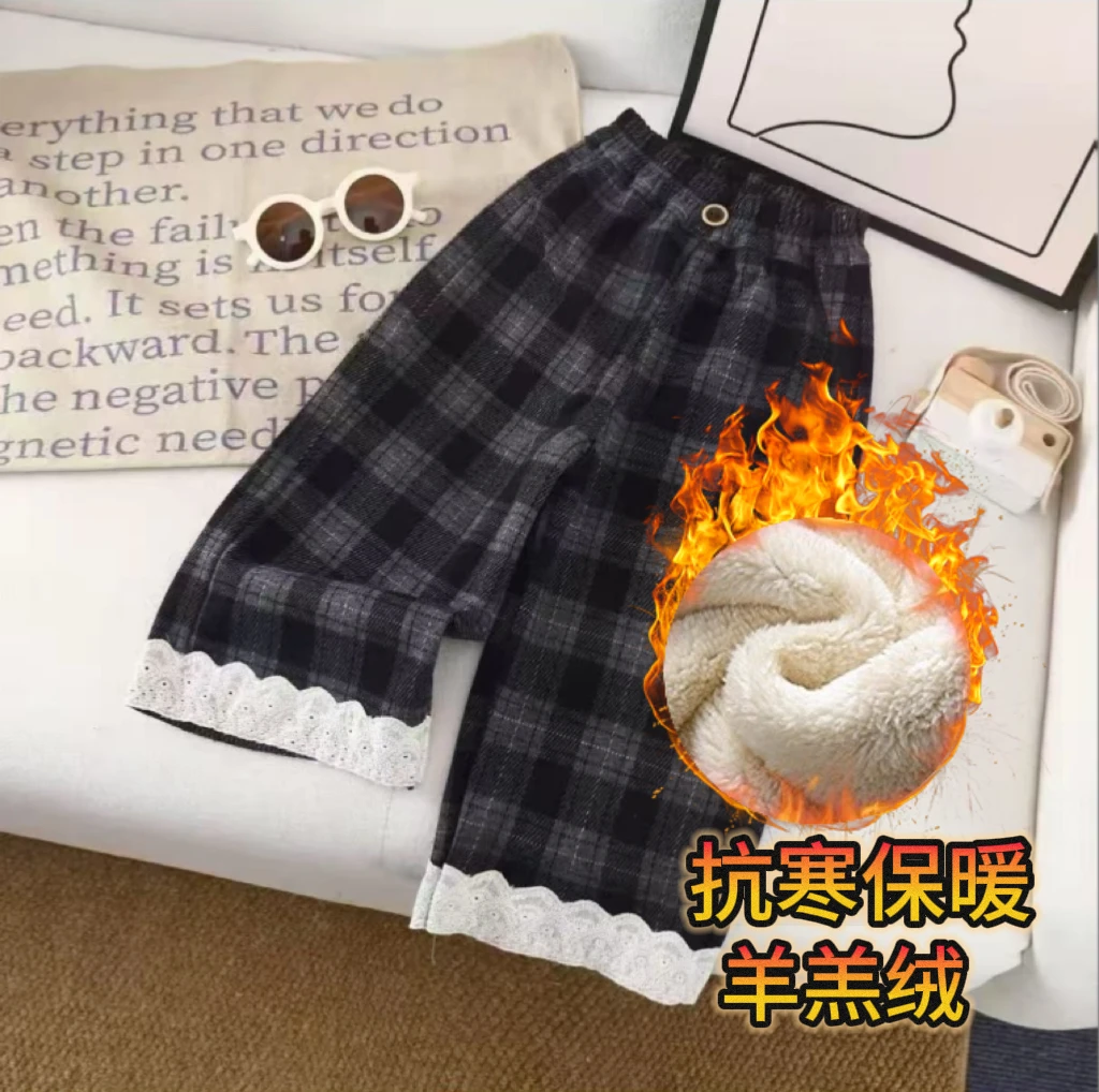 女春秋休闲少女风长裤休闲裤加厚洋气女童冬装