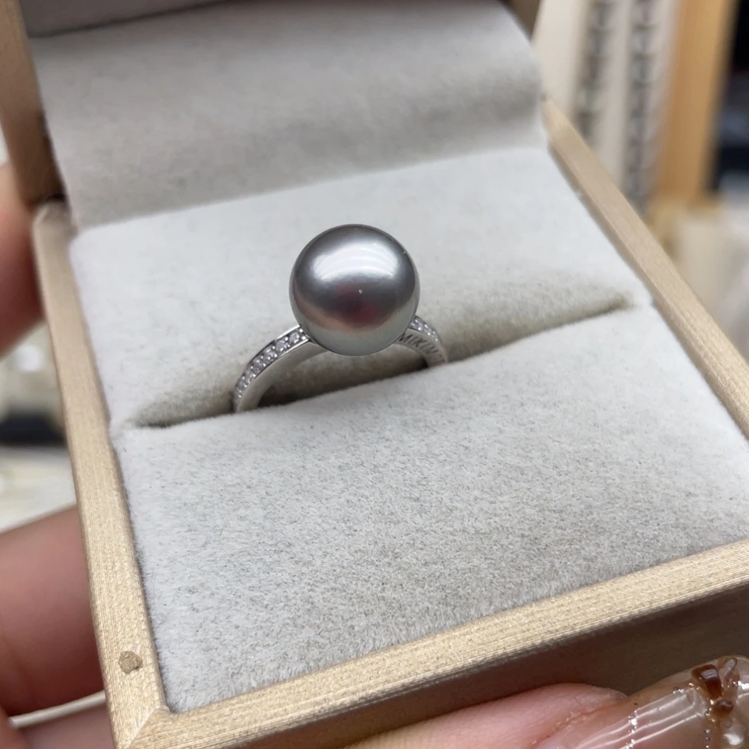 戒指银S925镶嵌海水珍珠C42