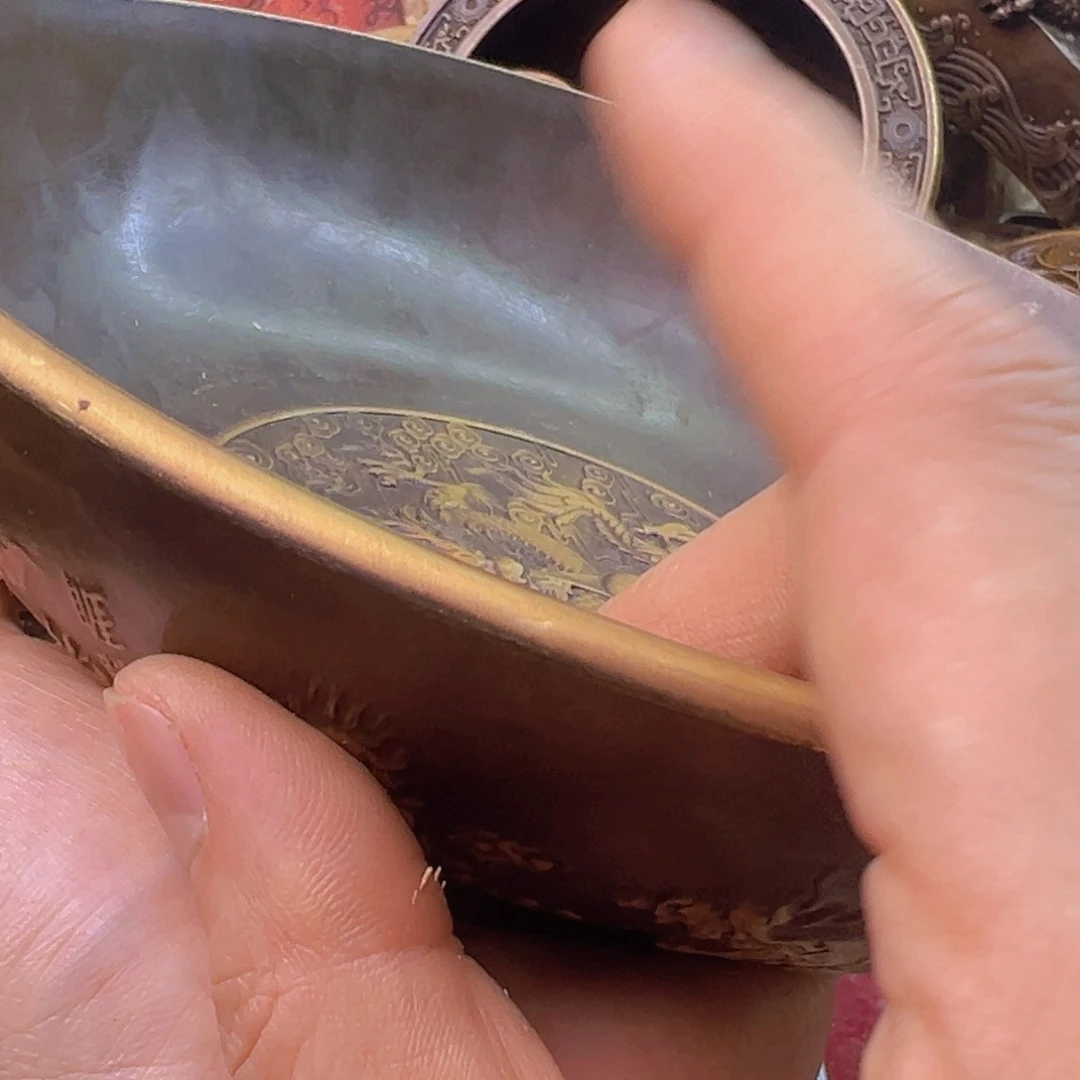 紫金风磨铜九龙盘