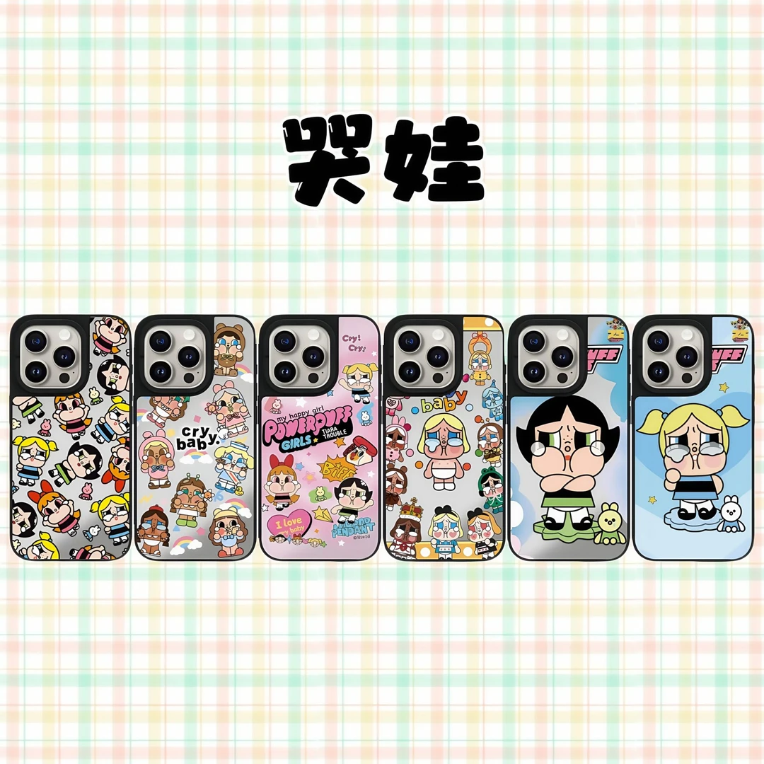 iPhone CA联名哭娃飞天小女警联名系列适用苹果16ProMax手机壳