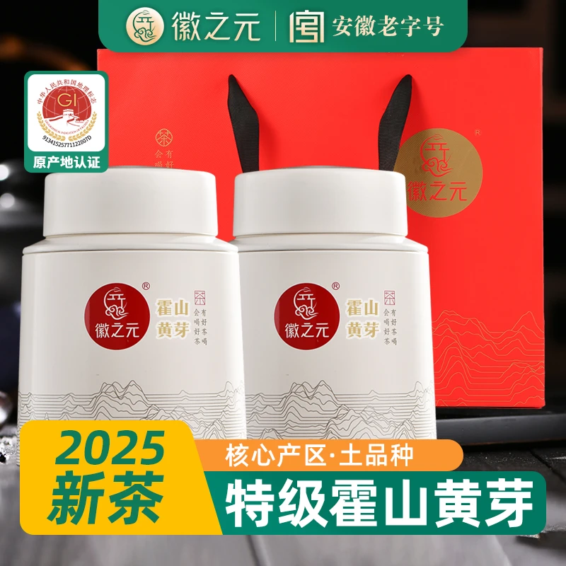 徽之元2025新茶特级霍山黄芽高山云雾茶100g*2送手提袋