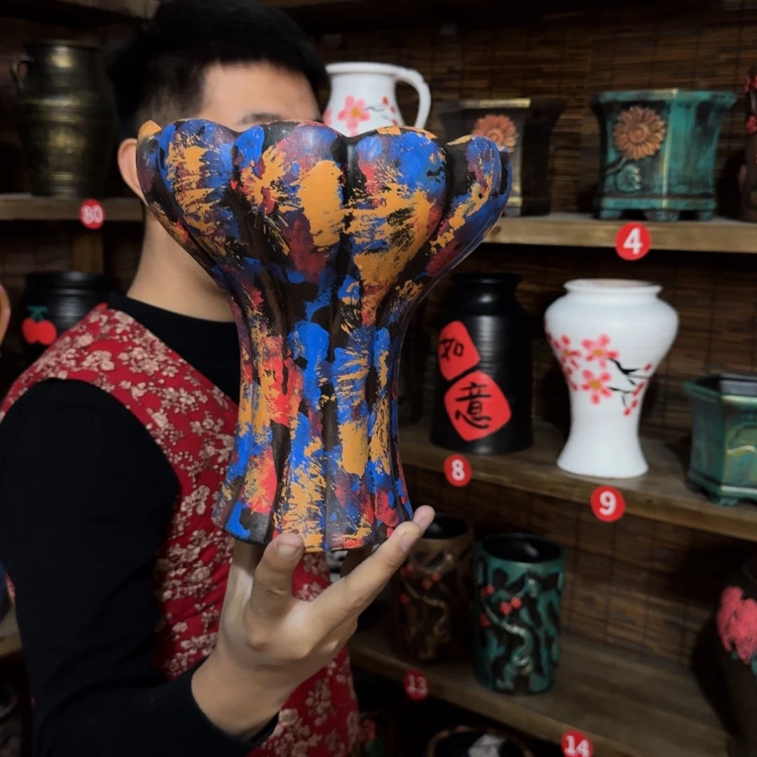 带孔高端浮雕花盆炸炸炸炸