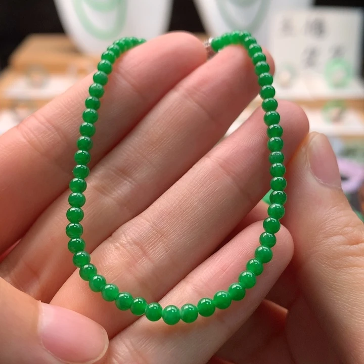 翡翠未镶嵌手链天然缅甸A货翡翠