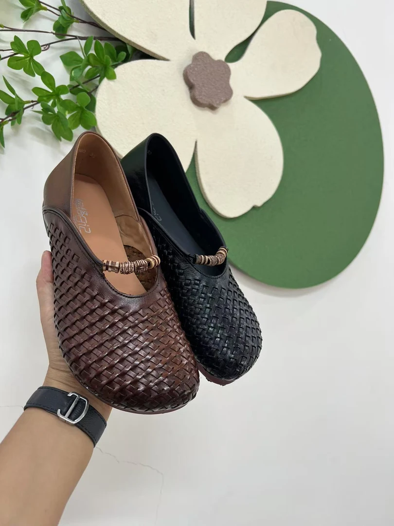 网络日记新款编织透气舒服软底5580