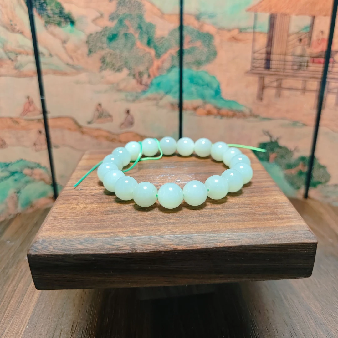 U和田玉圆珠手串（卡10）0705